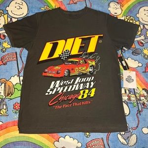 Diet Starts Monday black and multicolored t-shirt